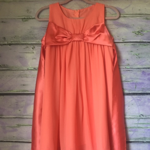 Coral Chiffon High-Low Dress - Picture 5 of 5